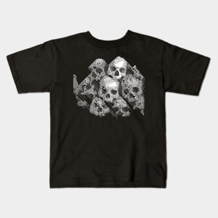 Pixelated Skulls #5 †††† 8bit Graphic Design Kids T-Shirt